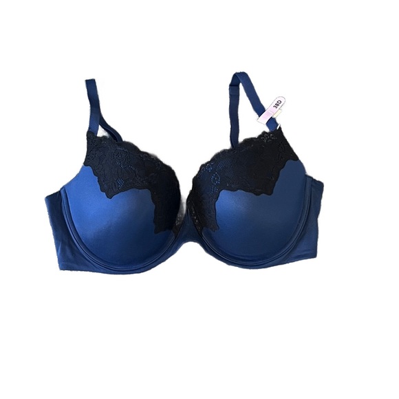 Maidenform Other - Maidenform Midnight Blue and Black Lace Bra Size 38D